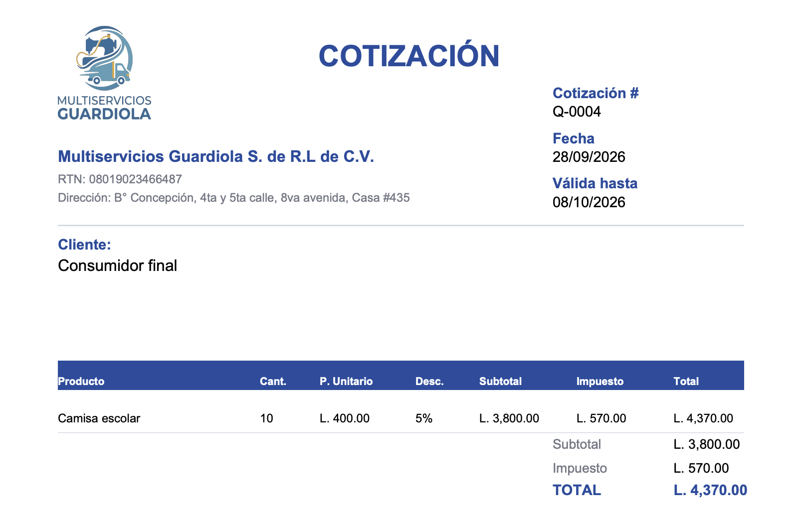 Quotation Platform